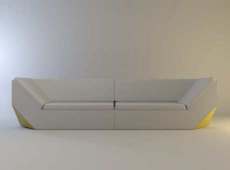 minimalistyczna sofa 